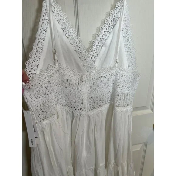 NWT AQUA Sundress Cotton Lined Flowy Dress XL Bloomindales - Picture 8 of 12